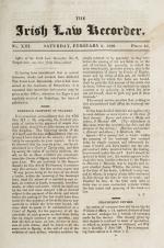 Anonymous. The Law Recorder: Containing Reports of Cases and Proceedings in the Courts of Law and Equity