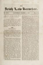 Anonymous. The Law Recorder: Containing Reports of Cases and Proceedings in the Courts of Law and Equity