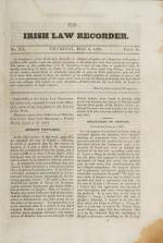 Anonymous. The Law Recorder: Containing Reports of Cases and Proceedings in the Courts of Law and Equity