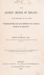 [St.Patrick] Gargan, The Ancient Church of Ireland - A Few Remarks on Dr. Todd's