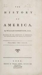 [Cork Print - 18th century] Robertson, The History of America.