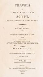 Denon, Travels in Upper and Lower Egypt, During the Campaigns of General Bonapar