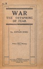 Bertrand Russell, War - The Offspring of Fear.