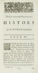 Shuckford, The Sacred and Profane History of the World connected