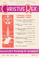 McKevitt, Christus Rex - An Irish Quarterly Journal of Sociology. A Collection o