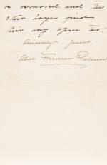 Palmer, Manuscript Letter, signed (MLS) by Alice Freeman Palmer