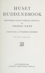 Thomas Mann, Collection of important publications by Thomas Mann in the swedish language