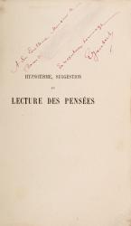 [Jaubert, Hypnotisme, Suggestion et lecture des Pensées