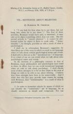 Roderick m. Chisholm / Roderick Firth, Collection of six (6) first edition offprints by and on Roderick M. Chisholm