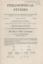 Roderick m. Chisholm / Roderick Firth, Collection of six (6) first edition offprints by and on Roderick M. Chisholm