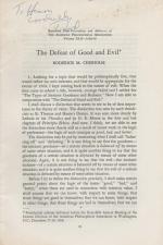 Roderick m. Chisholm / Roderick Firth, Collection of six (6) first edition offprints by and on Roderick M. Chisholm