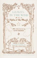 Alpha of the Plough, Leaves In The Wind.