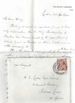 Collection of twentyone (21) letters to Sir Harry Luke during his posting as colonial secretary in Freetown / Sierra Leone