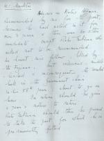 [Luke, Eight – page – Manuscript letter (MLS) to Sir Harry and manuscript evaluation of personnell at Government House (Fiji) 