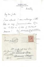 Manuscript Letter Signed (MLS) from Wyndham Deedes to Sir Harry Luke. Deedes congratulates Luke on his new appointment [Luke had just become Lieutenant Governor of Malta