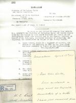 [Luke, Manuscript Letter Signed (MLS) and official documents from the Ministry