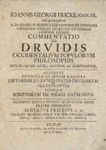 [Druids] Frick, Commentatio de Druidis