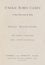 Harriet Beecher-Stowe, Uncle Tom’s Cabin – A Tale of Life among the Lowly.