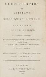 Grotius, De Veritate Religionis Christianæ [Christianae].