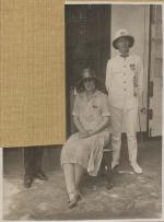 [Luke, Vintage Photographic Plate of Sir Harry Luke together with his wife and an aide