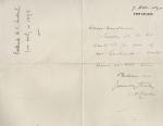 Manuscript Letter signed by Admissions - Dpt. of Eton College: "Entered H.C.Lukach for early in 1898