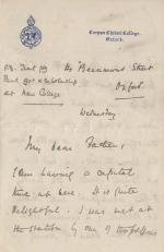 [Luke, Manuscript Letter Signed (MLS) / Autographed Letter Signed (ALS) from Harry Luke to his father