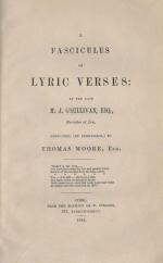 Michael John O'Sullivan, A Fasciculus of Lyric Verses (Cork)