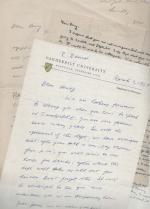 Collection of Five (5) Manuscript Letters from Greek-American Philosopher, Raphael Demos