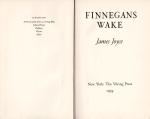 James Joyce, Finnegans Wake [First American Edition]