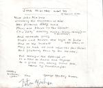 [Minihan, Signed Birthday-Xerox-Poem, dedicated by George Mackay Brown to John Minihan on March 15th 1996