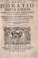 [Horace / Horatius Flaccus Quintus] Fabrini, L'Opere D'Oratio - Poeta Lirico Commentate da Giovanni Fabrini da Fighine