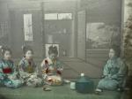 [Japan / Attributed to Tamamura Kozaburo]. Collection of 45 (fortyfive) original hand-coloured Glass Plate Collotypes