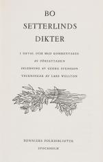 [Viereck, Bo Setterlinds Dikter. I Urval Och Med Kommentarer.