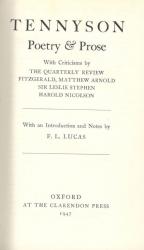 Lucas, Tennyson: Poetry & Prose.