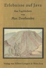 Dauthendey, Erlebnisse auf Java: Aus Tagebuchen von Max Dauthendey.