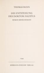 Mann, Die Entstehung des Doktor Faustus : Roman eines Romans.