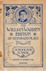 Brinsley Sheridan, The School for Scandal.