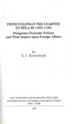 Kosztolnyik, From Coloman the Learned to Béla III, 1095-1196.