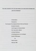 [Beer-Hofmann, God and Judaism in the Lives and Works of Richard