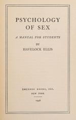 Ellis, Psychology of Sex - A Manual for Students.