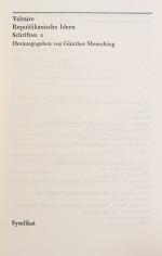 Voltaire. Recht und Politik – Schriften 1 / Republikanische Ideen – Schriften 2.