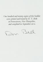 Don Bell, Bookspeak.