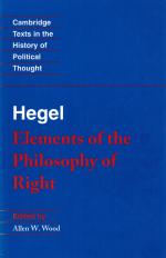 Hegel, Elements of the Philosophy of Right.