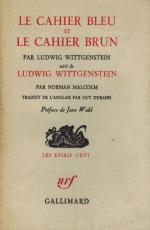 Wittgenstein, Le Cahier Bleu et le Cahier Brun.