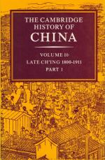Fairbank, The Cambridge History of China: Late Ch'ing 1800-1911.