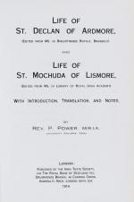 Power, Life of St. Declan of Ardmore / Life of St. Mochuda of Lismore.