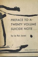 Jones, Preface to a Twenty Volume Suicide Note.