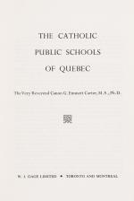 Carter, The Catholic Public Schools of Quebec.