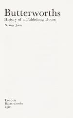Jones, Butterworths: History of a Publishing House.